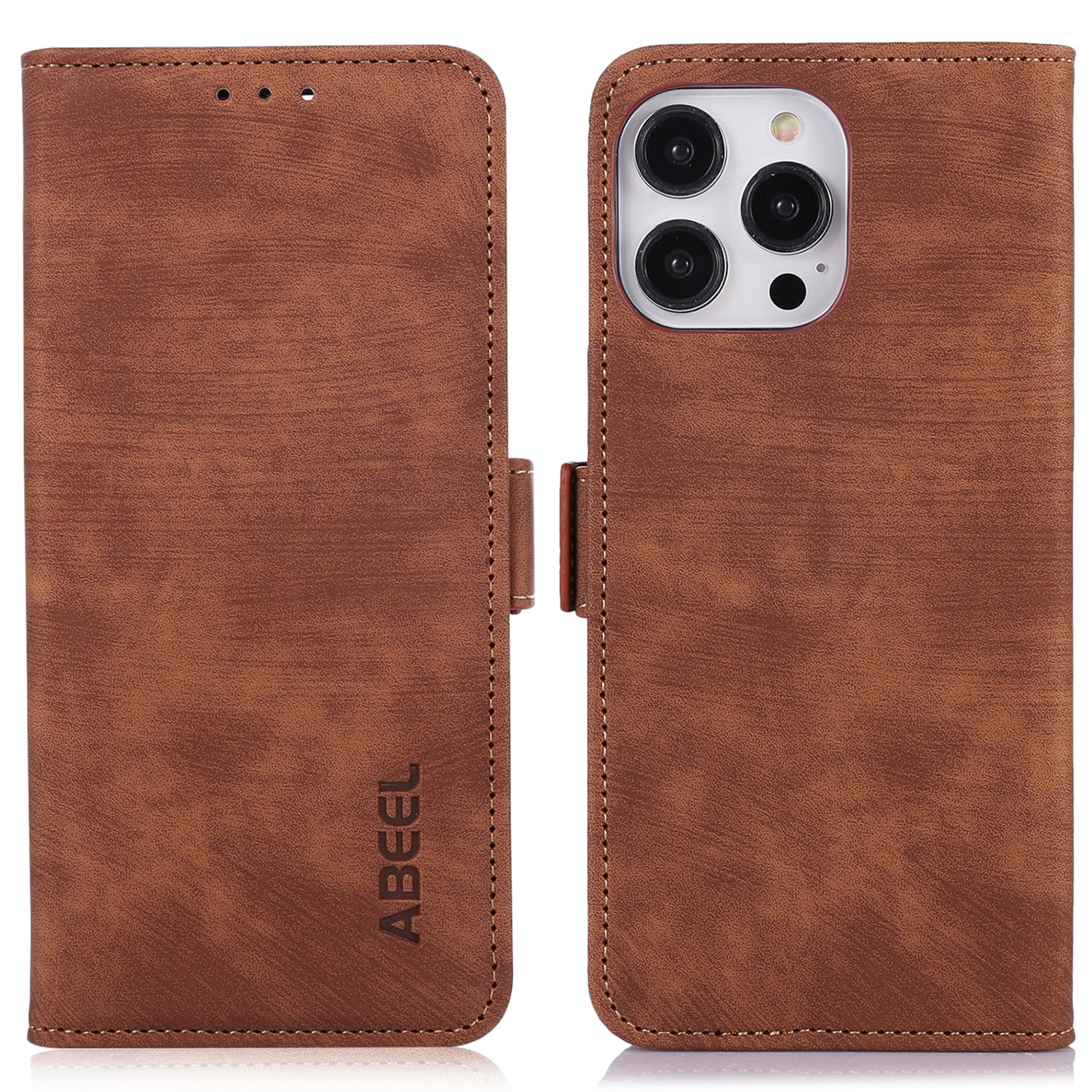 ABEEL For iPhone 13 Pro Phone Case Retro Texture PU Leather Wallet Phone Protective Cover ABEEL For iPhone 13 Pro Phone Case Retro Texture PU Leather Wallet Phone Protective Cover